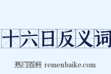 十六日反义词是什么意思的图片